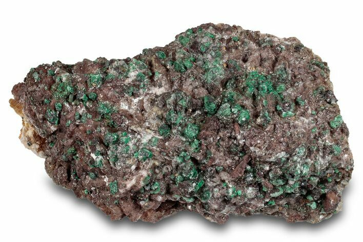 Fibrous Malachite and Selenite on Ferroan Dolomite - Morocco #274344
